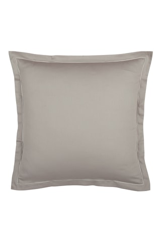 2 taies d'oreiller en satin de coton Uni - 80 fils/cm² - Taupe