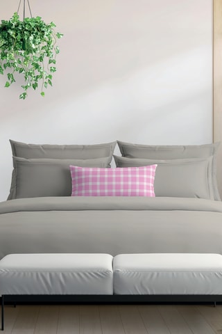 2 taies d'oreiller en satin de coton Uni - 80 fils/cm² - Taupe