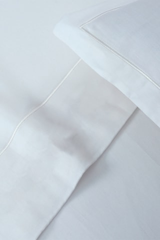 2 taies d'oreiller en satin de coton Uni - 80 fils/cm² - Blanc