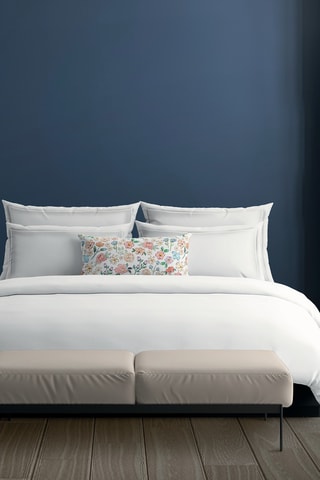 2 taies d'oreiller en satin de coton Uni - 80 fils/cm² - Blanc