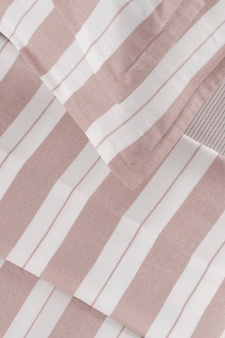Parure de draps réversible en satin de coton Chloé - 80 fils/cm² - Vieux rose