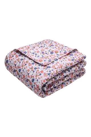 Couvre-lit en satin de coton Capucine - 80 fils/cm² - Bleu et rose