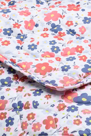 Couvre-lit en satin de coton Capucine - 80 fils/cm² - Bleu et rose