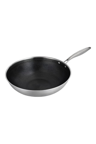 Wok en acier inoxydable BlackSteel - 32 cm - 5 l