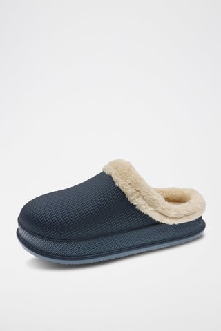 Pantoufles fourrées Bleu marine
