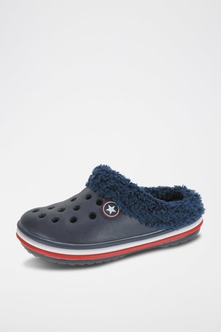 Mules fourrées Bleu marine