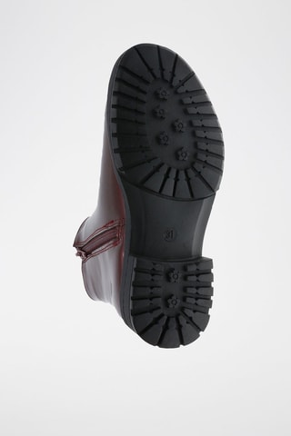 Botins envernizados Bordô