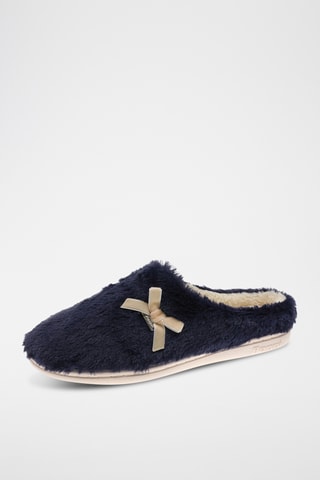 Pantoufles fourrées - Bleu marine