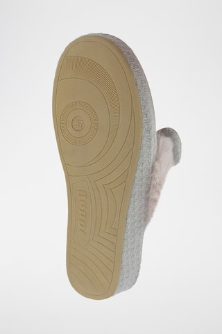 Pantoufles compensées en laine - Rose