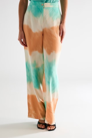 Pantalón tie-dye de tiro alto - Crudo