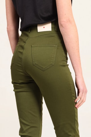 Pantalón de tiro alto - Caqui