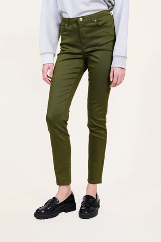 Pantalón de tiro alto - Caqui