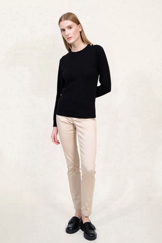 Pantalón de tiro alto - Beige