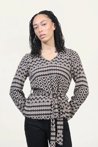 Top - Negro y gris claro