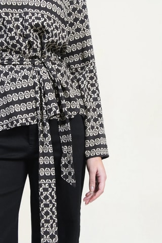 Top - Negro y gris claro