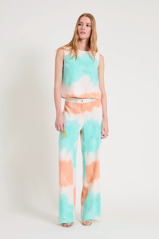 Top dip-dye - Turquesa y blanco