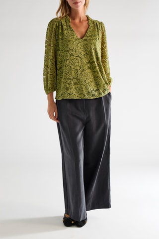 Top de encaje - Caqui