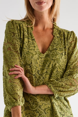 Top de encaje - Caqui