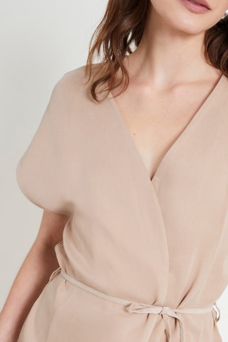 Top cruzado - Marrón claro