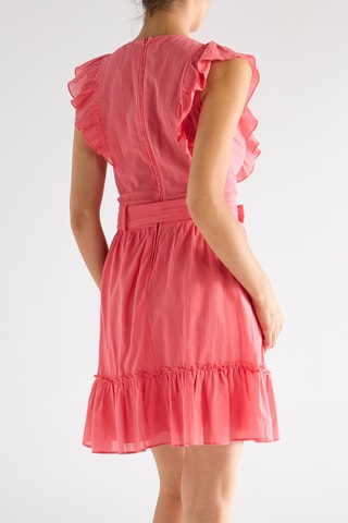 Vestido evasé - Coral