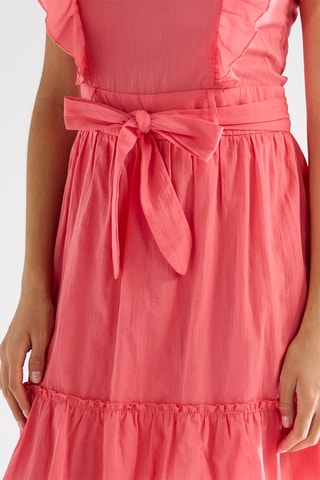 Vestido evasé - Coral