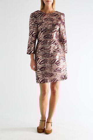 Vestido - Beige y marrón