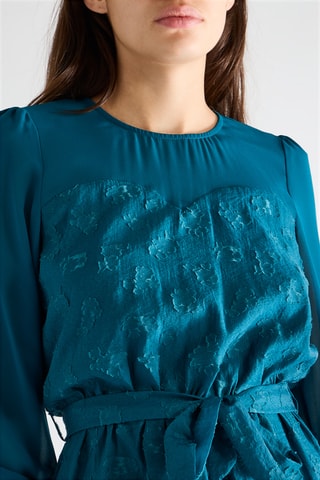 Vestido recto - Azul petróleo