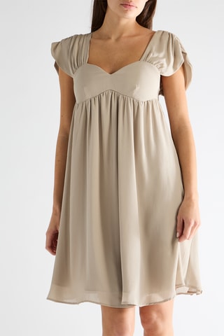 Vestido trapecio - Beige