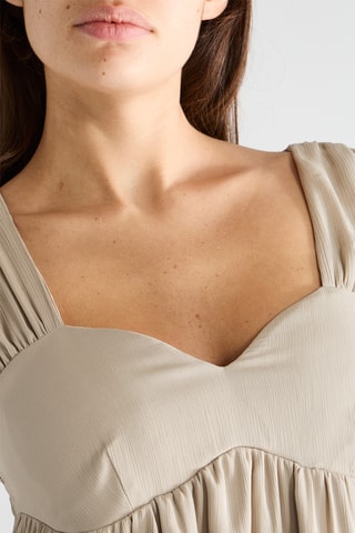 Vestido trapecio - Beige