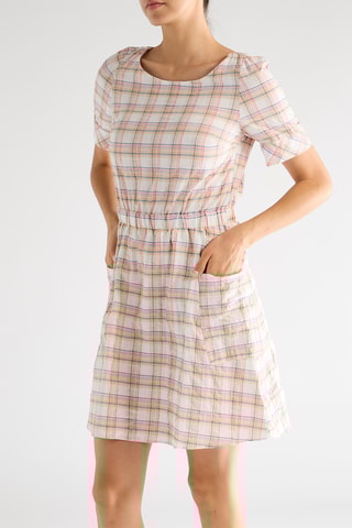 Vestido evasé - Coral