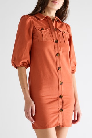 Vestido camisero - Marrón