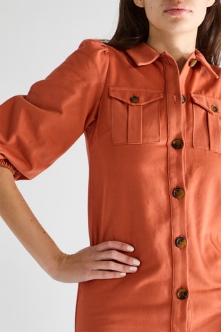 Vestido camisero - Marrón