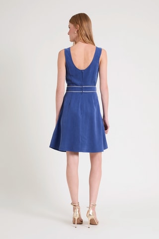 Vestido evasé - Azul marino