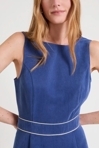 Vestido evasé - Azul marino