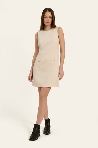 Vestido recto - Crudo