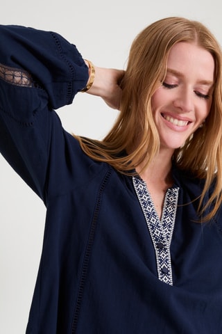 Vestido recto - Azul marino