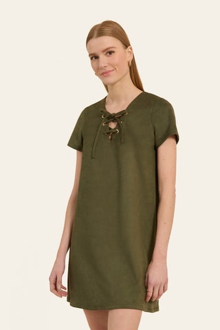 Vestido recto - Caqui