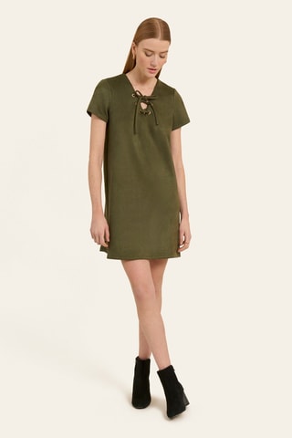 Vestido recto - Caqui