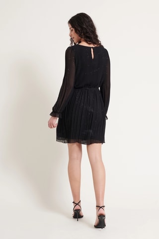 Vestido plisado - Negro