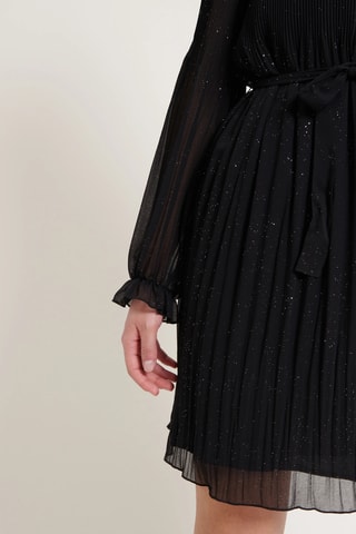 Vestido plisado - Negro