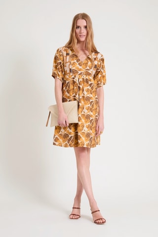 Vestido evasé - Mostaza