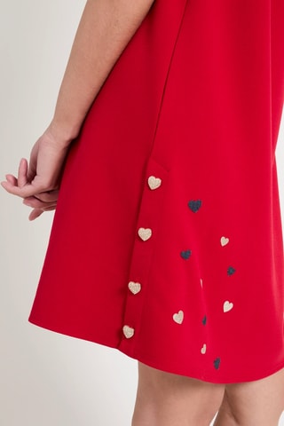 Vestido trapecio - Rojo