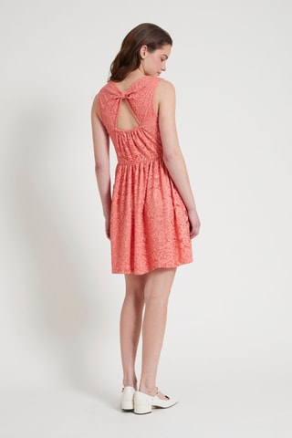 Vestido evasé de encaje - Naranja