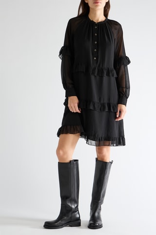 Vestido avolantado - Negro