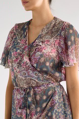 Vestido cruzado - Rosa empolvado