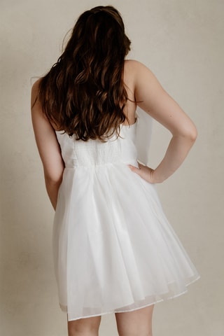 Vestido evasé - Blanco