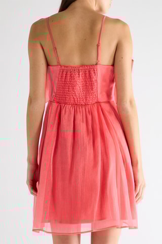 Vestido evasé - Coral