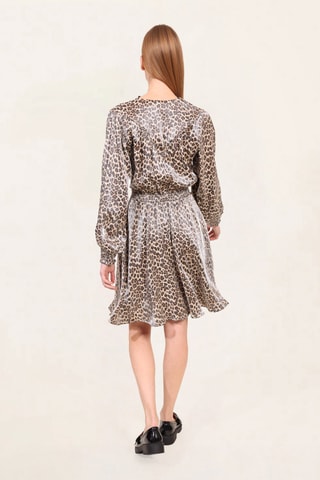 Vestido evasé - Marrón