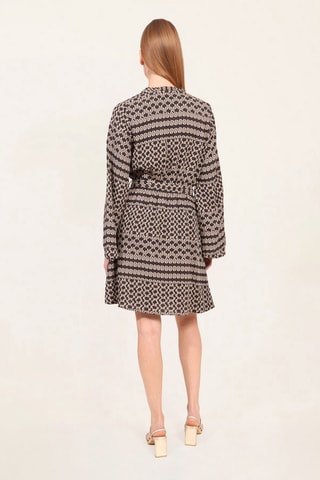 Vestido evasé - Marrón