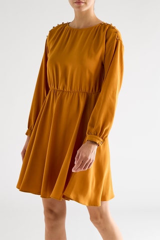 Vestido evasé - Mostaza